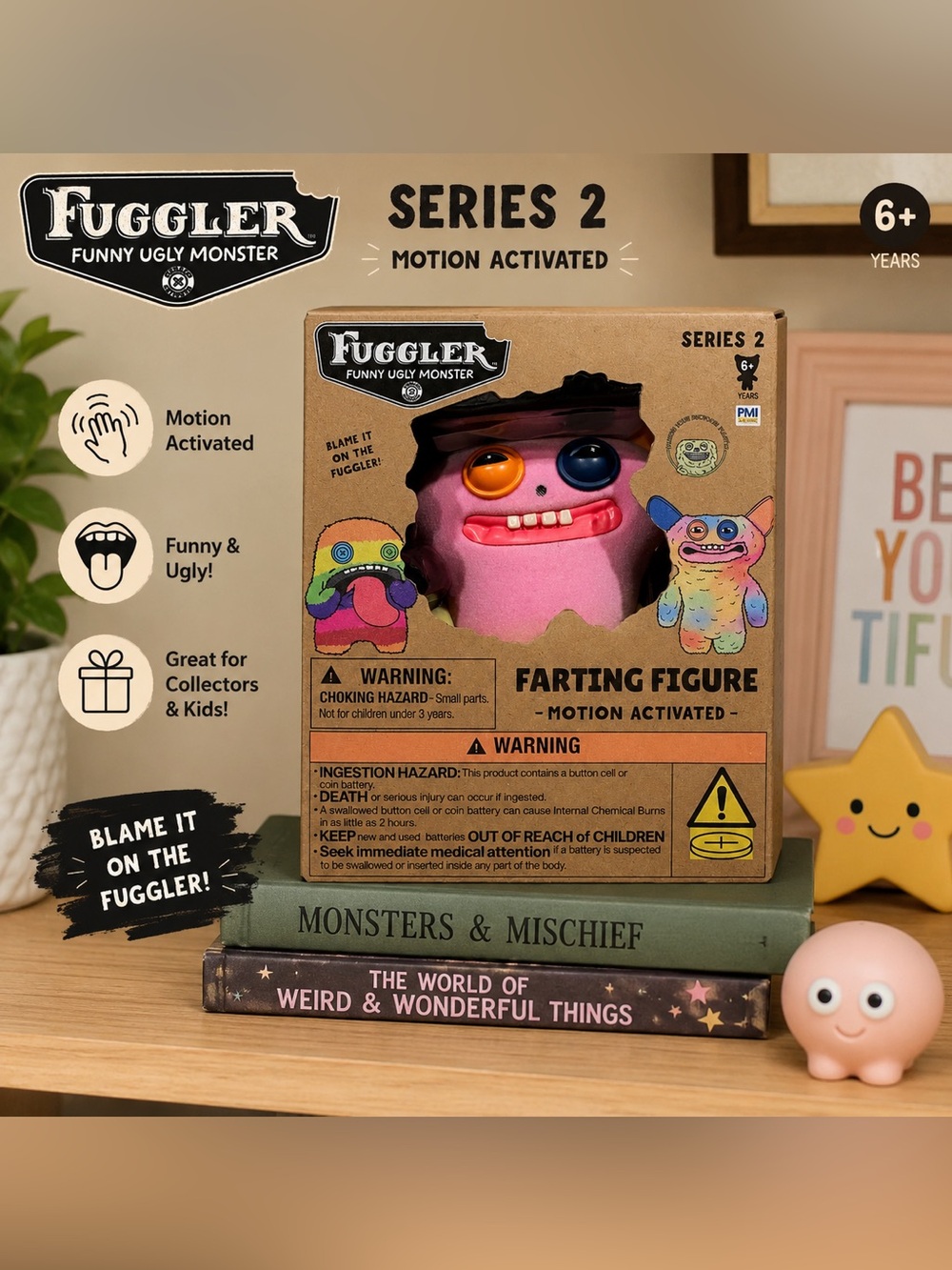 Fuggler Funny Ugly Monster – Series 2 Motion Activated Farting Figure